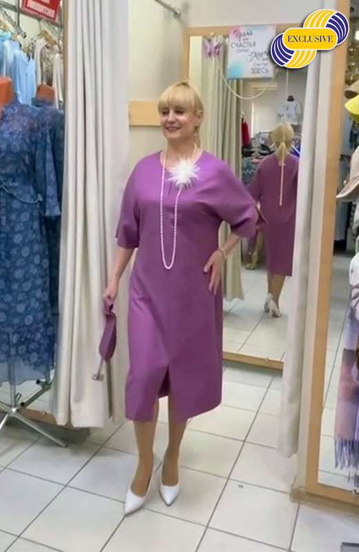 Платье GRISOL фуксия фиолет