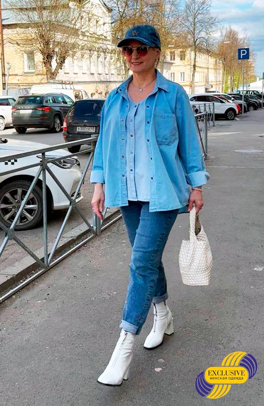 Джинсовая рубашка BOXIANG