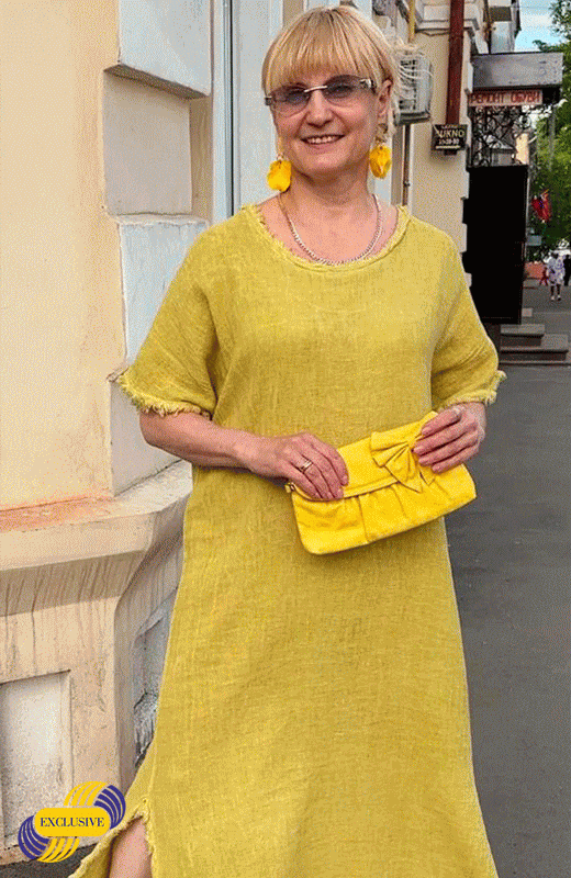 Льняное платье