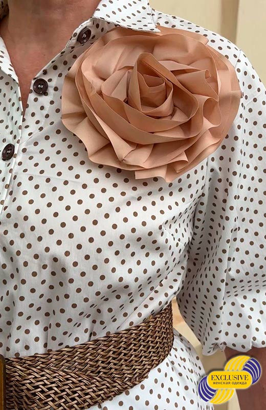 Блузка в горошек